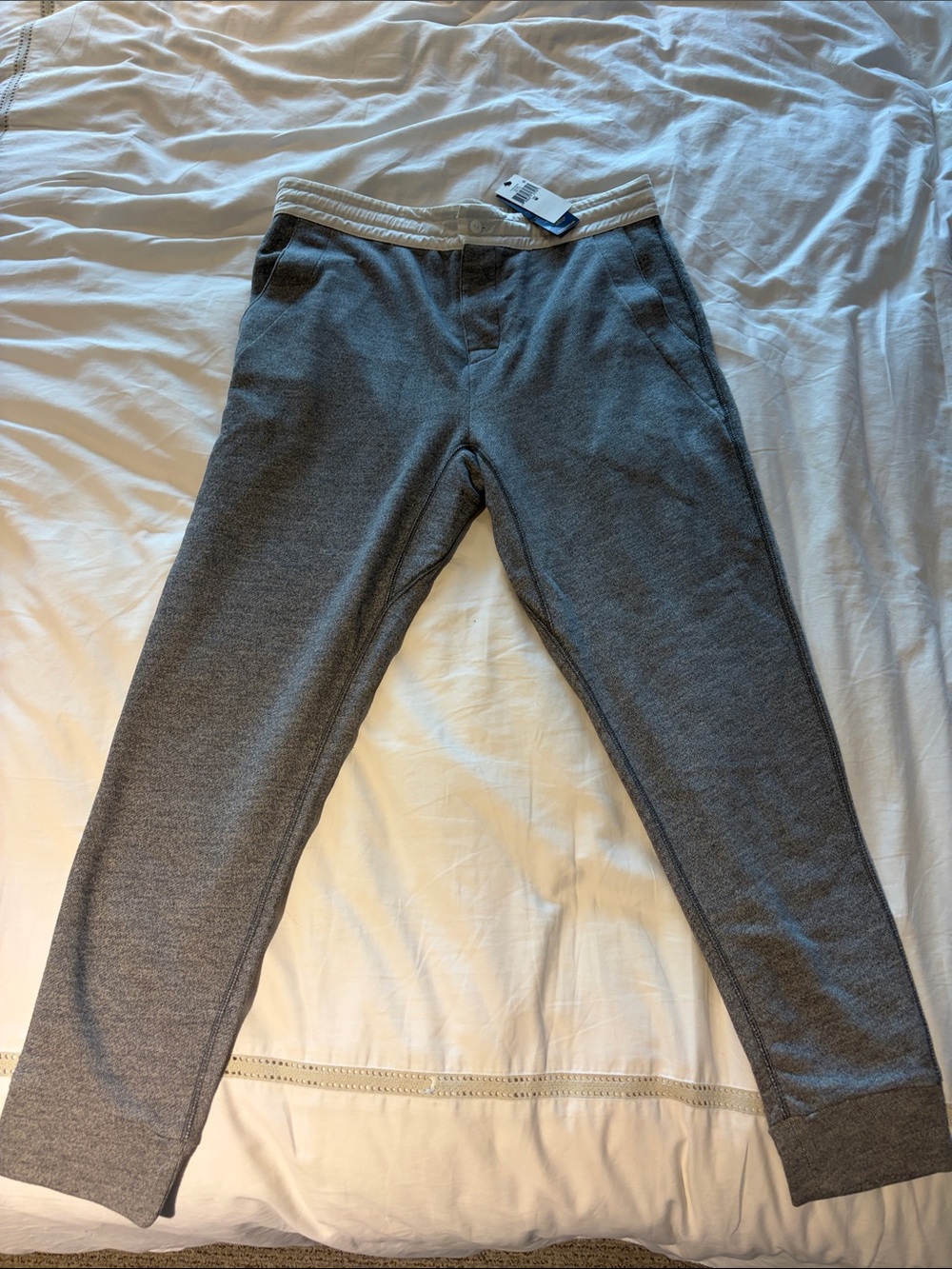 Ralph Lauren Cream and Navy Jogger Pants